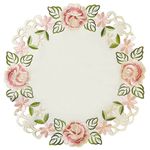 Decozen Doilies for Dining Table Coffee Table Kitchen Table with Intricate Cutouts Embroidery and Elegant Details for Kitchen Decor 15" Diameter Set of 4