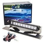 iJDMTOY Hood Scoop Mount LED Light Bar Kit Compatible With 2005-2011 Toyota Tacoma, Incl (1) 50W High Power CREE LED Lightbar, Hood Bulge Stainless Steel Mounting Brackets & Wiring Switch