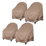 ULTCOVER Waterproof Patio Adirondack Chair Cover 4 Pack for Outdoor Chair Size Upto 32W x 38D x 36H inch