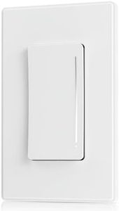 ELEGRP Dimmer Switch, Touch Dimmer Light Switch for LED Lights 150W, INC/HAL 450W,Single Pole & 3 Way LED Dimmer Switch, Needs Neutral Wire, Wall Plate Included, UL Listed, 1 Pack, Matte White