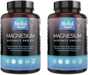 Nested Naturals Magnesium Glycinate Chelate - Magnesium Supplement for Muscle Cramps, Relaxation, & Sleep Support - 100% Chelated Albion TRACCS Buffered Magnesium Glycinate 200mg - 240 Capsules