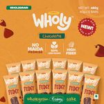 Wholy Wholegrain Belgian Chocolate Fudgy Center Filled Cake | High Fibre | Zero Trans Fat | Nutritious Balanced Snack - 40g (Pack Of 12)