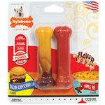 Nylabone NAP002VPP Flavor Frenzy Small Bacon Cheeseburger and Apple Pie Dog Chew Toys