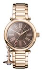 Vivienne Westwood Mother Orb Ladies Quartz Watch with Brown MOP Dial & Rose Gold Stainless Steel Bracelet VV006PBRRS