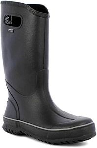 Bogs Mens Waterproof Rubber Rain Boot, Black, 9