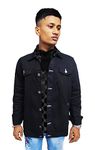 ATHRZ Men Stylish Washed Regular Fit Stylish Denim Jacket (M, Black Ikaaj)