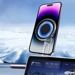 for Tesla Phone Mount【Strongest Magnet Power】Magsafe Car Mount for Tesla Model 3 Model Y, Adjustable 360°Magnetic Foldable Hidden Tesla Phone Holder Fit for iPhone 14 13 12,Tesla Accessories,Black