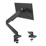 SHOPPINGALL Fully Adjustable Single Gas Spring Monitor Mount Stand with Swing Arm for 15"-32" Monitor Features USB 3.0 Port and Audio Port - SA-GM212U-Black