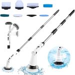 Airlovers Electric Spin Power Scrubber - Cordless Rechargeable Bathroom Scrubber | Power Cleaning Brush for Floors & More | Versatile & Efficient Electric Cleaning Brush