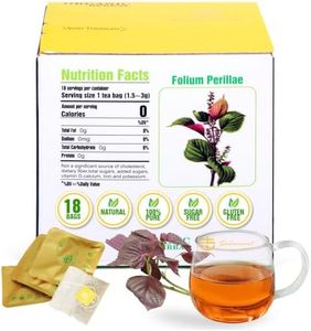 Soilmount Perilla Frutescens Tea,Organic Perillae Folium tea, 100% Natural (Perillae Folium/Zisuye/紫苏叶/자소엽) Non-GMO, Caffeine-Free,18 Bleach-Free Tea Bags