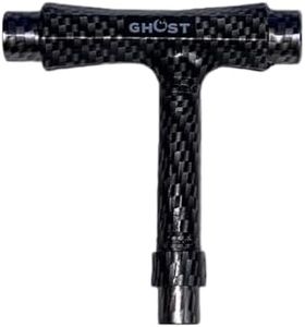 GHOST BOARDS Y3 Skateboard Tool Kit - All-in-One T Tool for Skateboard, Longboard, & Roller - Multi-Function Portable Skate Tool with T-Type Allen Key & L-Type Phillips Head Wrench (Carbon Fiber)