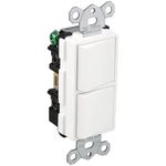 Baomain Duplex Rocker Switch 15 Amp, 120 Volt, Single-Pole AC Combination Switch,