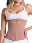 Sonryse 023ZF Fajas Colombianas Reductoras y Moldeadoras Open Bust Tummy Control Compression Waist Cincher Shaper for Women Mocha X-Small