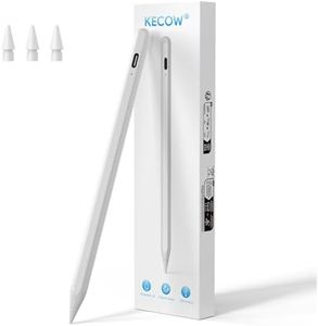 Stylus Pen for iPad, KECOW iPad Pencil with USB C Charging, Palm Rejection Stylus Pen, ipad Stylus Pen with Tips, Compatible with iPad 10/9/8/7/6, Mini 6/5, Air 5/4/3, Pro 11", Pro 12.9" 6/5/4/3