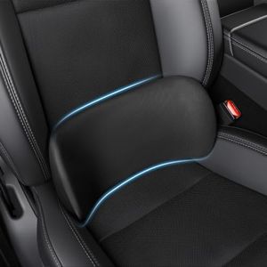 POKSRI Lumbar Support Pillow Fits All Tesla Models 3/Y/X/S,Snug Conforming Waist Support, Ultra Cool Breathable Fabric,Resilient Memory Foam,Car Lower Back Pain Relief,Universal Driving Seat Cushion