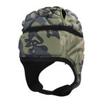 Rugby Headguards Headgear Soft Shell Helmet Head Protector Padded for Soccer Football Adjustable Breathable EVA Anti-collision Cap Goalkeeper Shockproof Head Cover No Bump Scrum Cap for Men