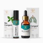 Herb Tantra No Congest Roll On and No Congest Steam Inhalation Oil Combo | A perfect Combo for Blocked Nose| 100% pure and natural |Easy To Use| 9ml |Pack of 2