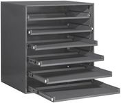 Durham 321B-95 Heavy Duty Bearing Slide Rack Without Door (Holds 6 Large Compartment Boxes), 20-5/16" x 15-15/16" x 21-7/8"