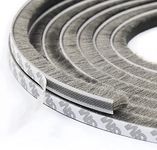 Brienstripe Self Adhesive Strip Seal Strip for Windows and Doors, Door Brush Seal Strip for Sliding Door Window Frame Wind Blocker Dust Proof Soundproof. 10 Meter