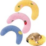 Zayejod 3PCS Pillows for Cat Head to Lay On,Cat Sleeping Plush Pillow for Indoor Cats Bed Mat,Cat Hugging Pillow,Curved Soft Puppy Calming Pillow for Relief,Sleeping Improve