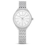 Swarovski Attract Watch, Swiss Made with White Pavé Crystal Encrusted Silver-Tone Face and Stainless Steel Bracelet, from The Attract Collection