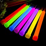 Trimming Shop 6 inch Glow Sticks Lanyard Premium Ultra Bright Glow in the Dark Rod for New Year’s Eve, Graduation Party, Camping Accessories (12 Mix Colours)