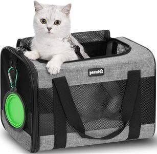 Pecute Pet Carrier Bag, Portable Cat & Dog Travel Handbag – Grey, M, Under 5kg