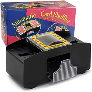 ZAKVOP Mélangeur de Cartes Automatique 1-2 Ponts, électrique Melangeur de Carte pour Poker UNO Blackjack, Automatic Card Shuffler pour Soirée en Famille ou Entre Amis (Bonctionnant à Piles).