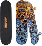 Tony Hawk 31 inch Skateboard, Tony Hawk Signature Series 3, 9-ply Maple Deck Skateboard for Cruising, Carving, Tricks and Downhill, Fire/Ice