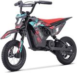 FunBikes MX350 350w 36v 4ah 12/12 51cm Lithium Red Electric Kids Dirt Bike – 3-Speed, 51cm Seat Height, CE/UKCA Approved, Boxed & Partially Assembled