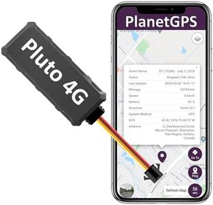 PlanetGPS (Pluto 4G) - Wired GPS Tracker with Remote Starter Disable (Kill Switch) Real-Time Hard-Wired Tracking Device for Car Trucks Vehicles - Subscription Required (SIM Card and Relay Included)