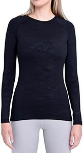 TCA Super Thermal Long Sleeve Women Running, Ski Base Layer - Compression Shirts Woman, Long Sleeve Workout Tops for Women