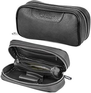 Scotte PU Leather Tobacco Smoking Wood Pipe Pouch case/Bag for 2 Tobacco Pipe and Other Accessories(Does not Include Pipes and Accessories)