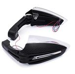 Aow Attractive Offer World Motorcycle Handguards with Led Light for 7/8" Grips - 300 * 140 * 110mm (Black) Folding Type for Bajaj Pulsar 200NS