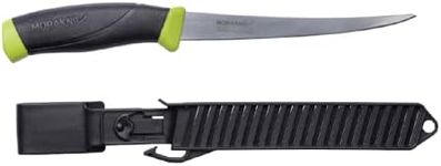 Morakniv Companion Stainless Steel Fish Fillet Knife with Sheath, Black/Yellow, 6.1 Inch