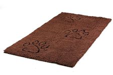 Dog Gone Smart Dirty Dog Microfiber Doormat, Super Absorbent Machine Washable with Non-Slip Backing, XL, Brown