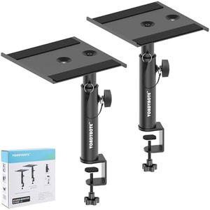 Vondynote Set of 2 Studio Monitor Stands Desktop Clamp Speaker Stands Against The Wall