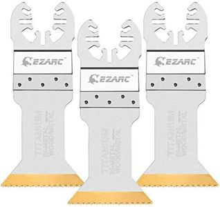 EZARC Titanium Oscillating Multitool Blades Power Cut Saw Blades for Wood, Metal and Hard Material, 3-Pack