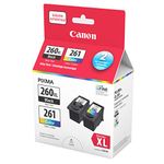 Genuine Canon PG-260XL Black & CL-261 Value Pack