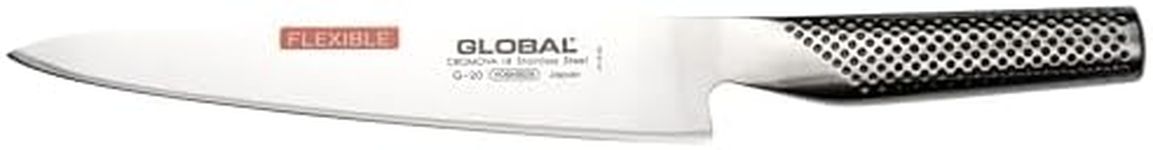 Global Filleting Knife 21cm Flexible Blade, Japanese Knife for Cutting Meat & Fish, Premium Quality All Stainless Steel Kitchen Knife for Defilleting