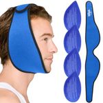 Hilph Face Ice Pack Wisdom Teeth Ice Pack Head Wrap, Jaw Chin Ice Pack for Facial Oral Surgery with 4 Hot Cold Therapy Gel Packs for Teeth Removed, Dental Implants, TMJ Pain (Blue)