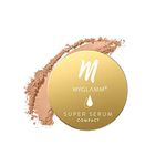 MyGlamm Super Serum Compact - 202W Latte, 9g | Infused With Hyaluronic Acid & Vitamin E | Matte Finish Compact Powder | All Skin Types