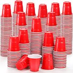 WUWEOT 700 Pack Red Plastic Shot Glasses, 2 Ounce Reusable Party Cups, Mini Tasting Cups Jello Shots Glasses for Serving Condiments, Snacks, Samples and Tastings