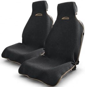 KIGEMOS Car Seat Cover Towel for Cars, SUVs, Vans and Trucks, 2 Pack, Black