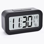 Necomi Nightlight Digital Alarm Clock, Creative Smart, Bedside Desk Table Electronic Clock Battery Operated Mute Luminous Alarm Clock with Adjustable Light, Suitable for Students and Children