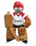 Personalized Ice Hockey Ornaments for Boys 2022 – Polyresin Hockey Goalie Ornament – Ice Hockey Decorations – Sports Fan Ornaments – Cool Hockey Gifts for Boys, Gifts for Hockey Lovers