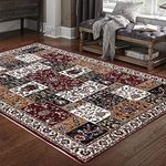 Prince Carpets For Living Room Kashmiri Rectangular Carpets For Living Room Supersoft Silk Touch Maroon Color 4 X 6 Feet