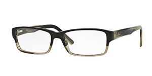 Ray-Ban RX5169 Rectangular Prescription Eyeglass Frames, Grey Horn Gradient Grey/Demo Lens, 52 mm