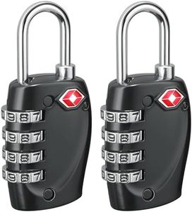 TSA Approved Luggage Locks, T Tersely 4 Digit Combination Padlock with Alloy Body TSA Lock Password Lock Travel Lock for Travel Bag, Suit Case, Lockers, Gym, Bike Locks or Other (2-Pack)