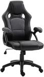 Vinsetto PU Leather Gaming Chair High Back Office Chair with Adjustable Height, Computer Gamer Chair, Grey